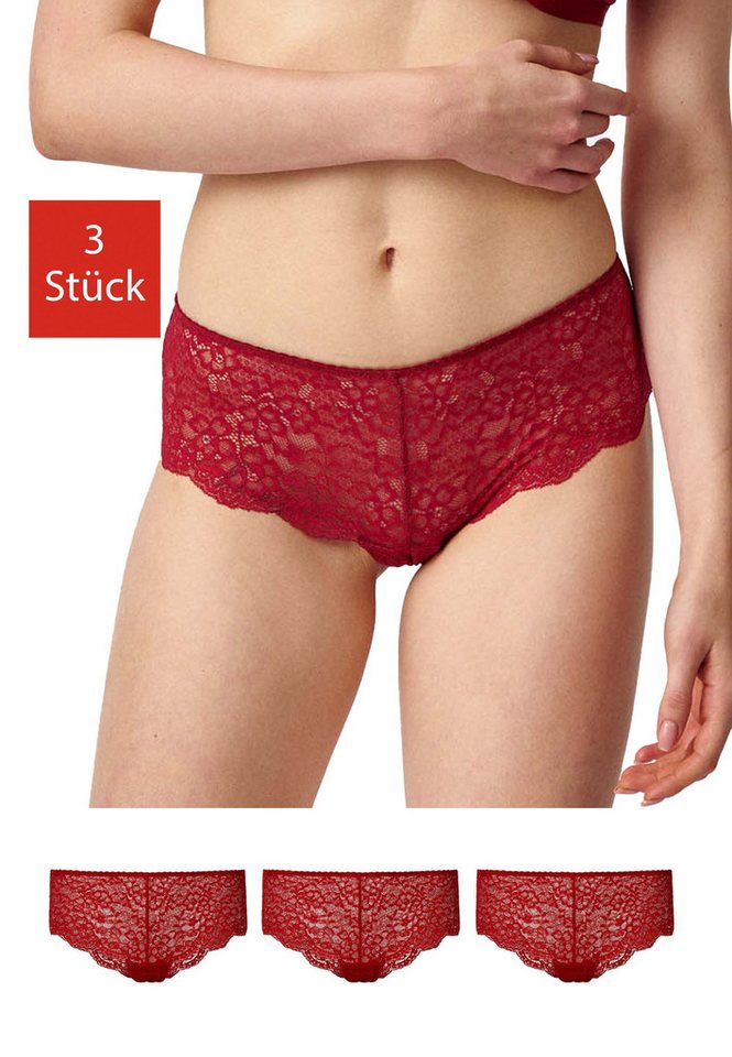 SNOCKS Hipster Panties Damen Unterhose (3-St) aus Spitze, mit hohem Bund für ein angenehmes Tragegefühl von SNOCKS