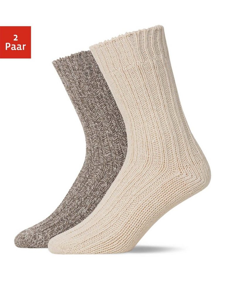 SNOCKS Norwegersocken Damen Herren Wintersocken (2-Paar) aus warmem Material von SNOCKS