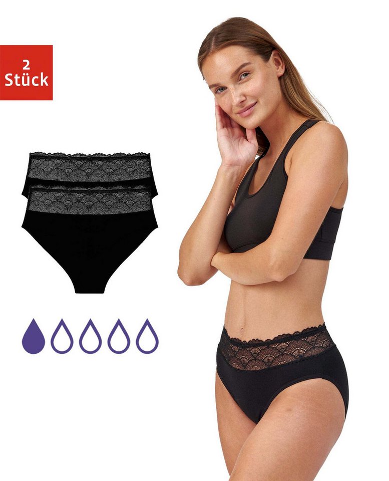 SNOCKS Periodenslip femtis by SNOCKS Ausfluss Panty - CLEO Slip (2-St) für den täglichen Gebrauch von SNOCKS