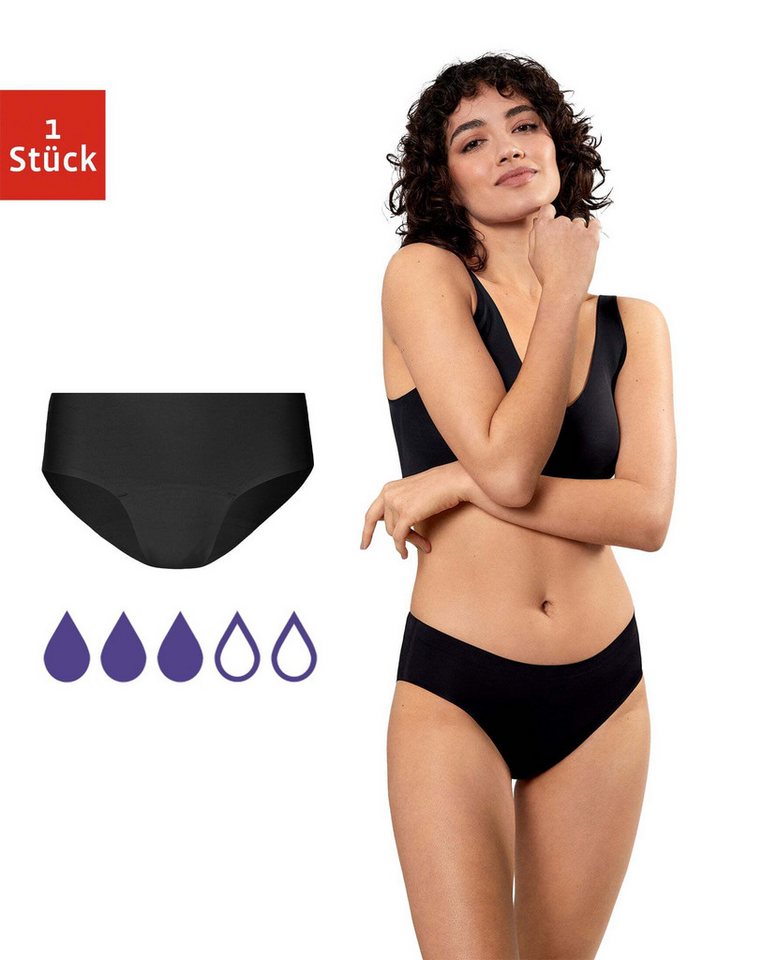 SNOCKS Periodenslip femtis by SNOCKS Period Panty - NOLA Seamless Slip (1-St) mit mittlerer Saugkraft von SNOCKS