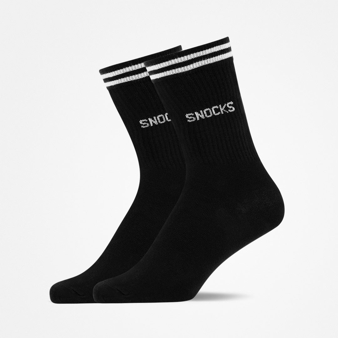 SNOCKS - Retro Crew Sock black - Gr. - 44.5 von SNOCKS