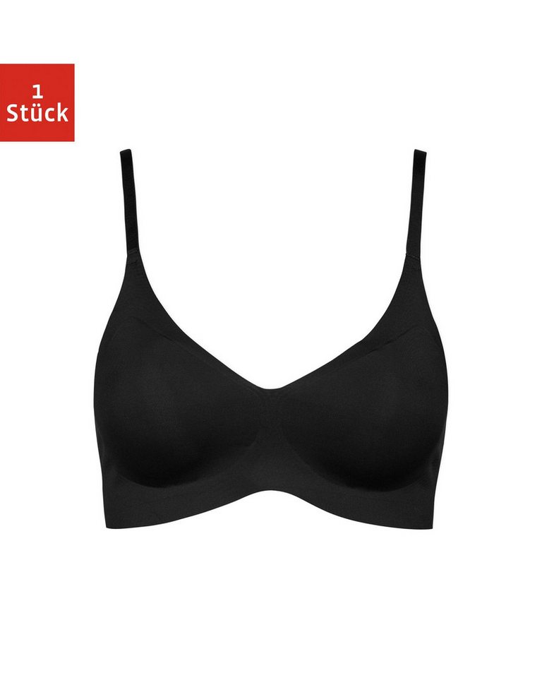 SNOCKS Set: Bügelloser BH Mikrofaser BH (1-tlg) ohne Nähte,bequeme Passform mit verstellbaren Trägern von SNOCKS