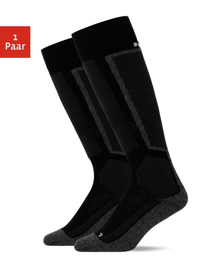 SNOCKS Skisocken Wintersportsocken für Herren & Damen (1-Paar) perfekt für Wintersportaktivitäten, atmungsaktiv und wärmeisolierend von SNOCKS