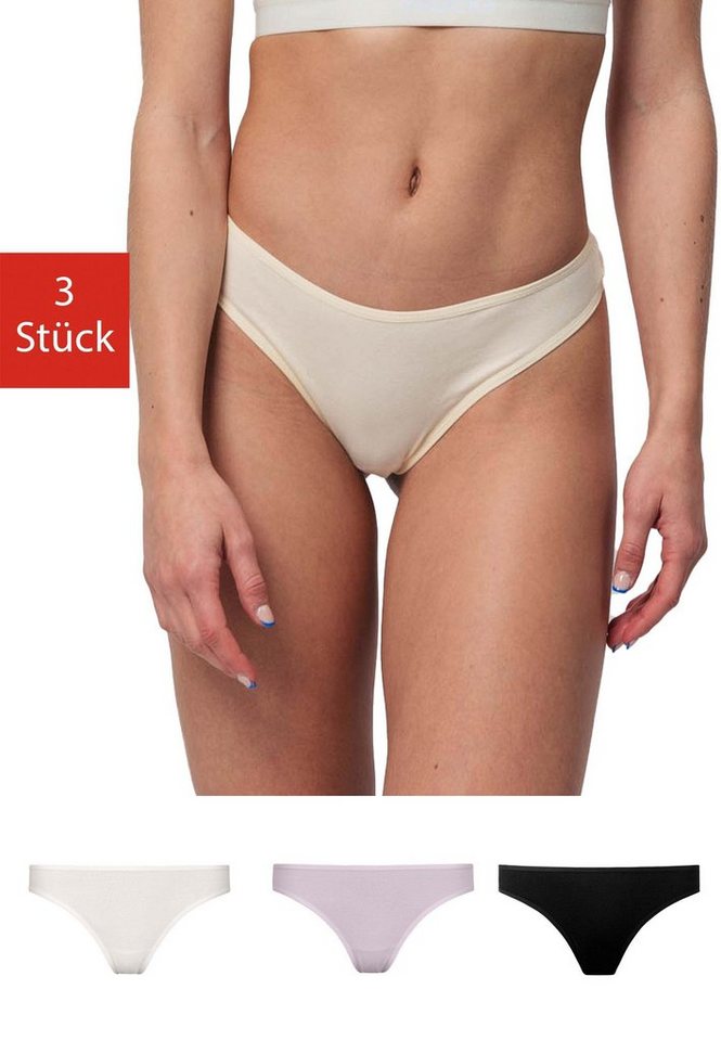 SNOCKS Tanga String Damen Unterhose (3-St) aus Bio-Baumwolle, unsichtbar unter deiner Kleidung von SNOCKS