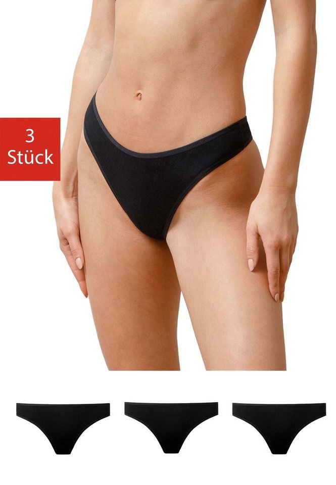 SNOCKS Tanga String Damen Unterhose (3-St) aus Bio-Baumwolle, unsichtbar unter deiner Kleidung von SNOCKS