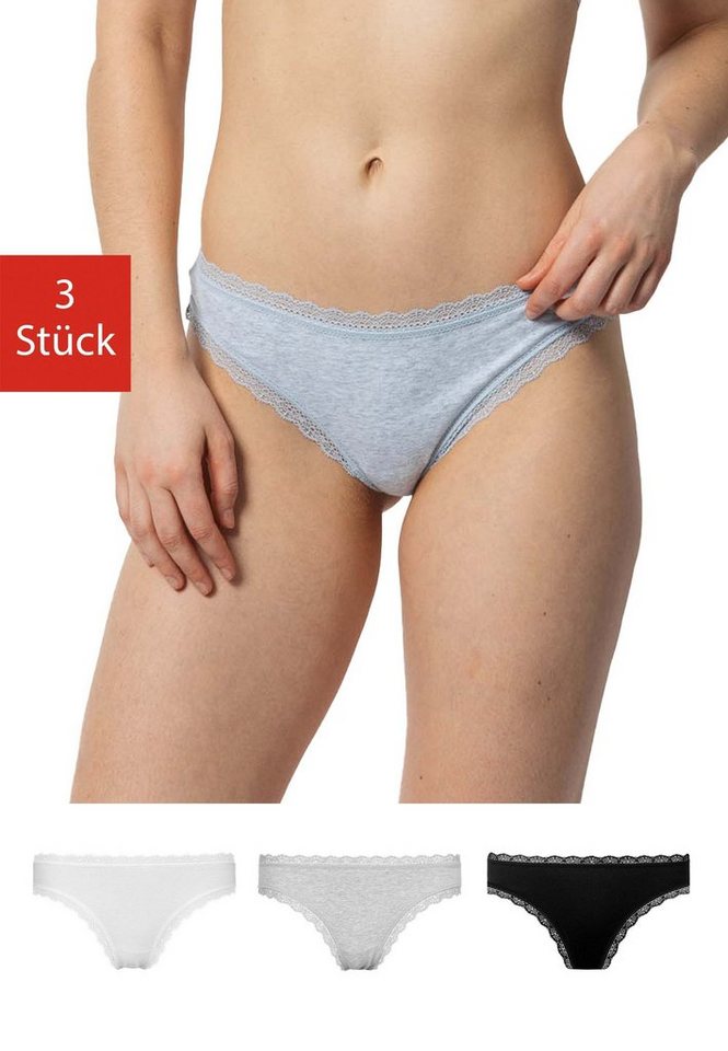 SNOCKS Tanga String Damen Unterhose (3-St) mit Spitze, unsichtbar unter deiner Kleidung von SNOCKS