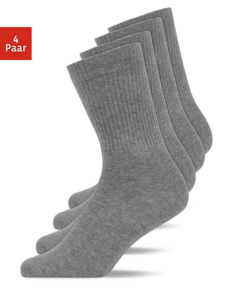 SNOCKS Tennissocken Hohe Sportsocken für Damen & Herren (2-Paar) aus Bio-Baumwolle, stylish für jedes Outfit von SNOCKS