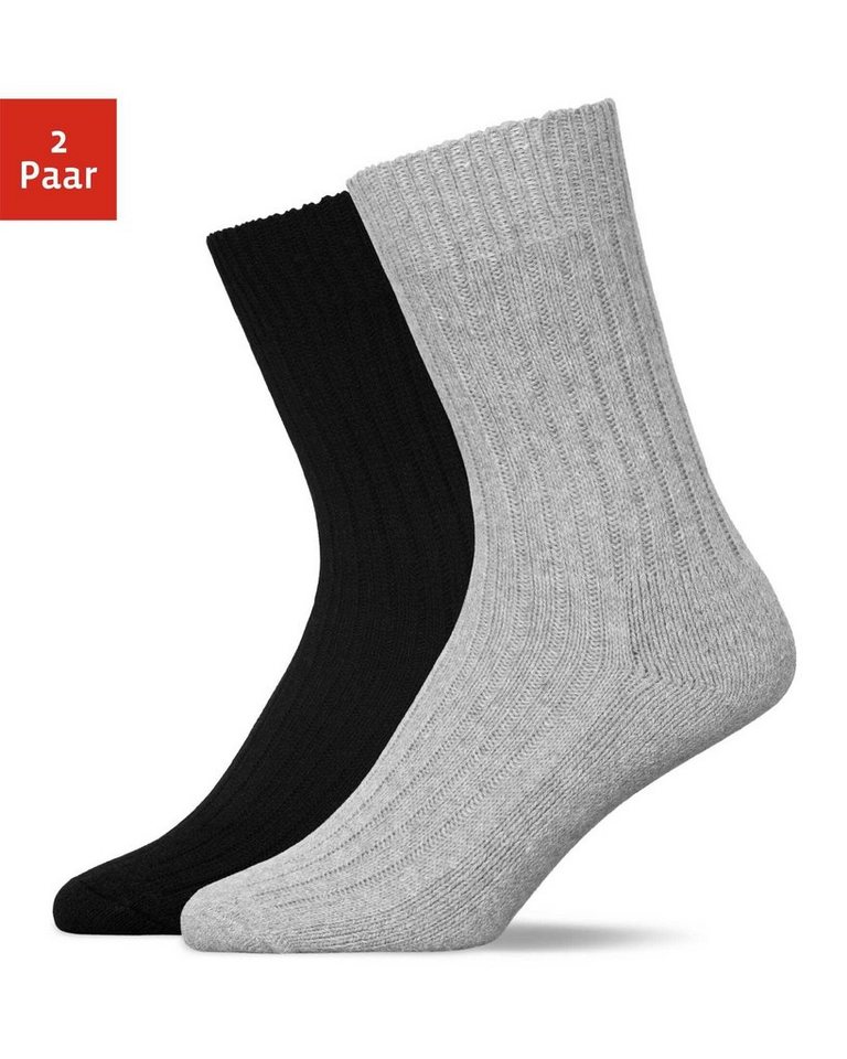 SNOCKS Thermosocken Wollsocken Damen Herren Wintersocken Stricksocken (2-Paar) aus warmem Material von SNOCKS