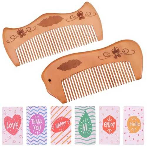 2 Stück Geburtskamm Wehenkamm Holzkamm Wehenkamm Aus Holz Stress Bei Schwangeren Frauen Abbauen Geburtsgeschenke für Werdende Mütter Leicht Zu Halten Kommt mit 6 Segenskarten von SNONESIY