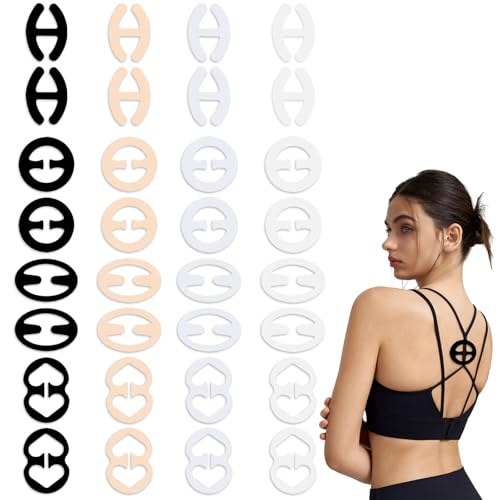 32 Stück BH Träfer Halter,BH Träger Clip,BH Clips für BH Träger Rücken,BH Klammer Rücken,Um EIN Verrutschen Der Schultergurte zu Verhindern,Geeignet für Fitness (Mehrfarbig) von SNONESIY