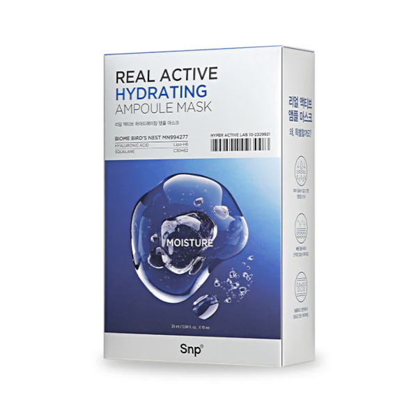SNP - Real Active Hydrating Ampoule Mask - 10ea von SNP