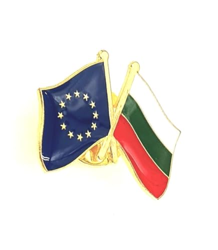 Anstecknadel mit Aufschrift "EU Bulgarien European Union Bulgarische Freundschaft Metall Emaille Länderflaggen" von SNS Components