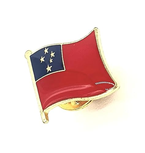 Anstecknadel mit Samoa-Flagge, Metall, Emaille von SNS Components