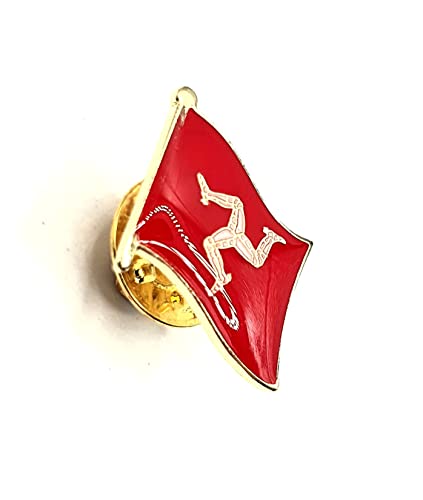 Isle of Man Manx Anstecknadel aus Metall und Emaille, Landesflagge, Metall von SNS Components