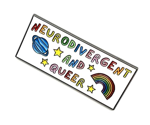 LGBTQ+ Anstecknadel mit neurodivergentem und queerem Autismus, Akzeptanz und Verständnis von Empathie, LGBT, Gay, Regenbogenfarben, Metall, Metall von SNS Components