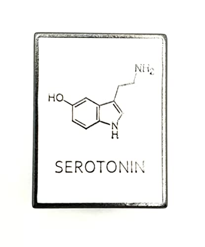 Serotonin Anstecknadel aus Metall, Emaille, Chemie Serotonin Anstecknadel aus Metall, Emaille, Chemie von SNS Components