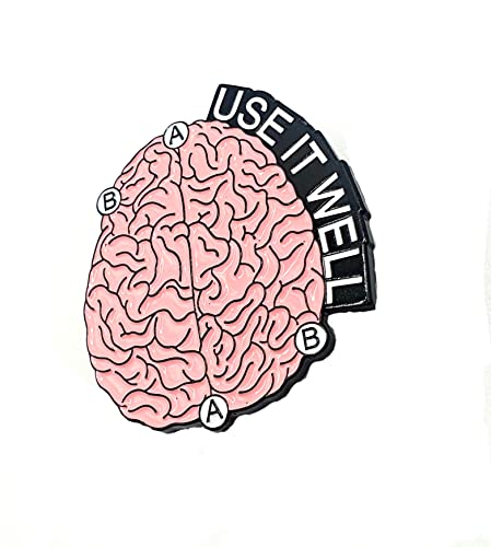 Use It Well Pink Human Brain Intelligence Education Metall Emaille Anstecknadel, Metall von SNS Components