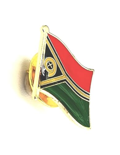Vanuatu Anstecknadel mit Landesflagge, Metall, Emaille von SNS Components