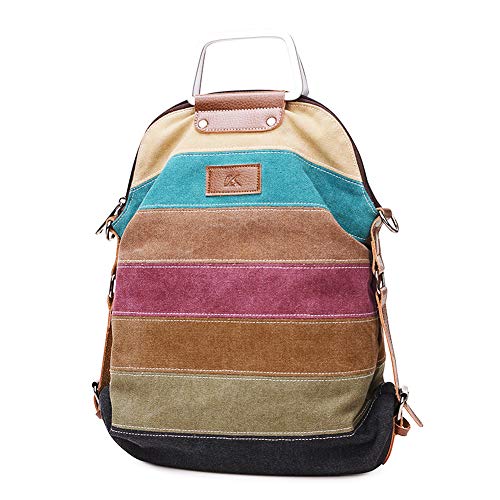 SNUG STAR-Mehrfarbengestreifte Segeltuch-Handtaschen-Kreuzkörper sollte Geldbeutel-Tasche Tote-Handtasche für Frauen von SNUG STAR