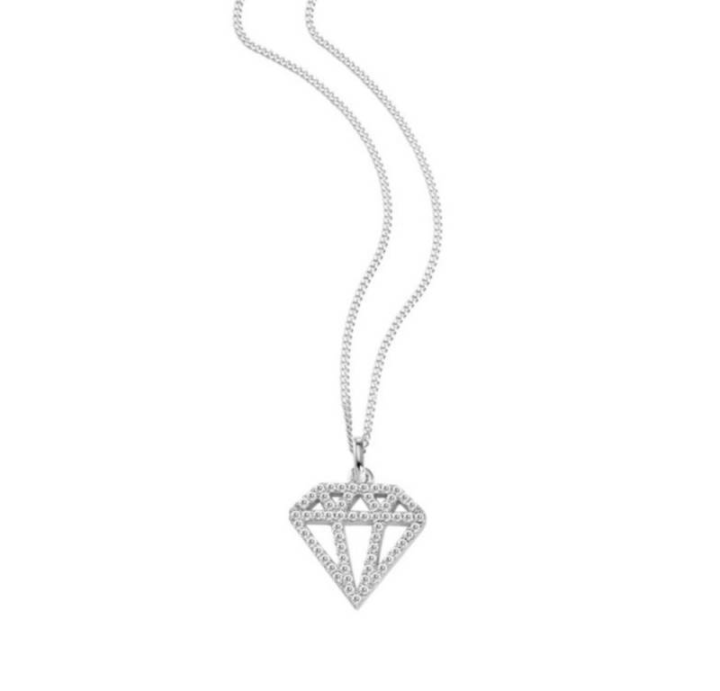 SO COSI Kette mit Anhänger Diamonds are a Girls best Friend Silber NSW-SF001 von SO COSI