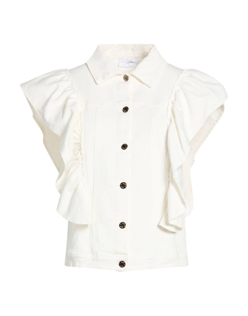 SOALLURE Jeansjacke/-mantel Damen Off white von SOALLURE