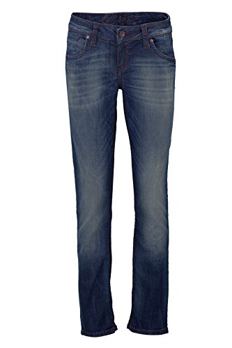 SOCCX Damen Jeans Skinny Slim Leg Jeans AN:GE:S125 Tight Leg, Farbe: Blau, Größe: 30/30 von SOCCX