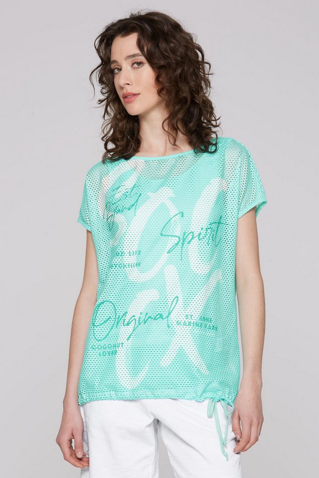 SOCCX 2-in-1-Shirt mit Bindeband am Saum von SOCCX