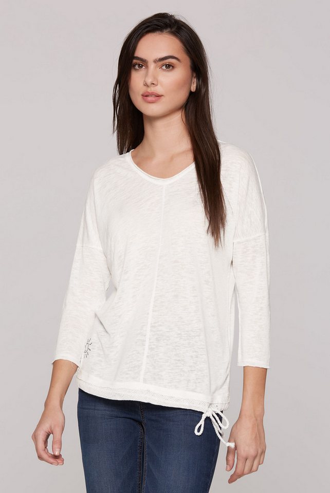 SOCCX 3/4-Arm-Shirt mit überschnittenen Schultern von SOCCX