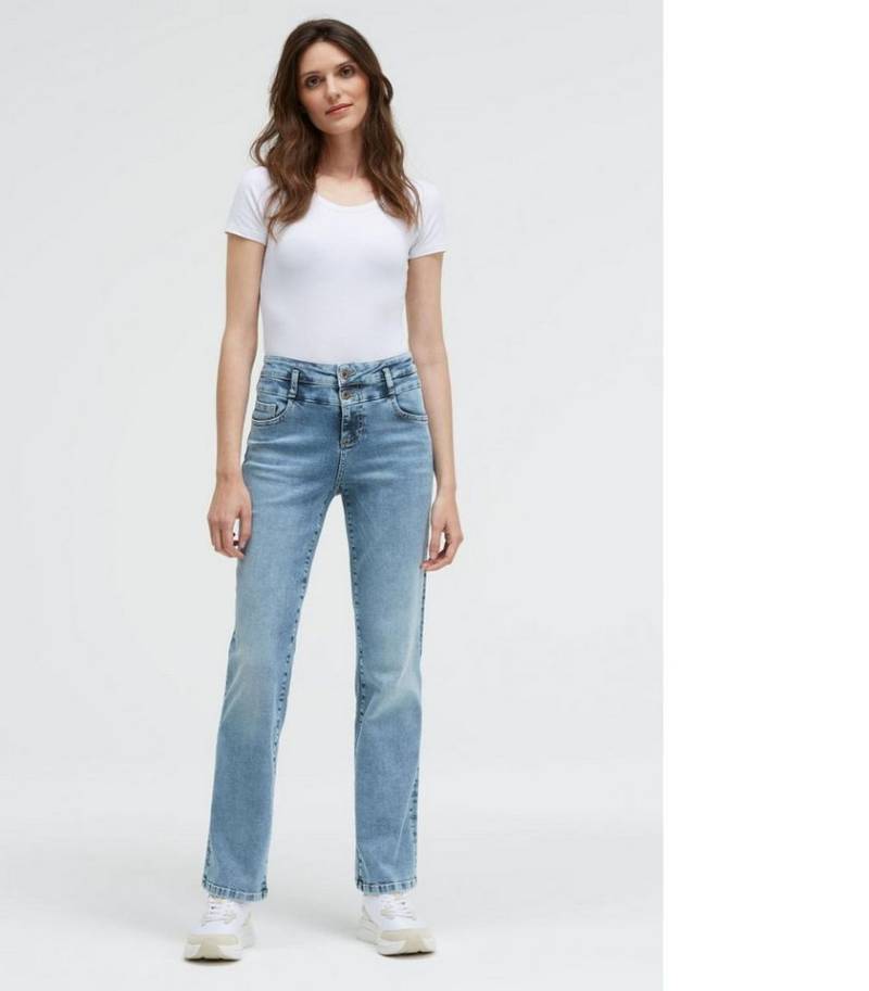 SOCCX Bootcut-Jeans Damen Jeans LO:LE Regular Fit mit Stretch-Anteil von SOCCX