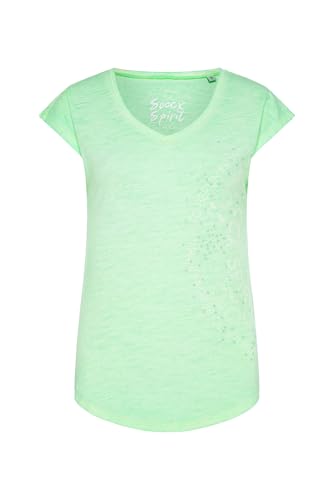 SOCCX Damen Ärmelloses Shirt mit V-Ausschnitt und Artwork Neon Green, XL SOCCX Damen Ärmelloses Shirt mit V-Ausschnitt und Artwork Neon Green, XL von SOCCX