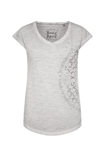 SOCCX Damen Ärmelloses Shirt mit V-Ausschnitt und Artwork Shadow, M SOCCX Damen Ärmelloses Shirt mit V-Ausschnitt und Artwork Shadow, M von SOCCX