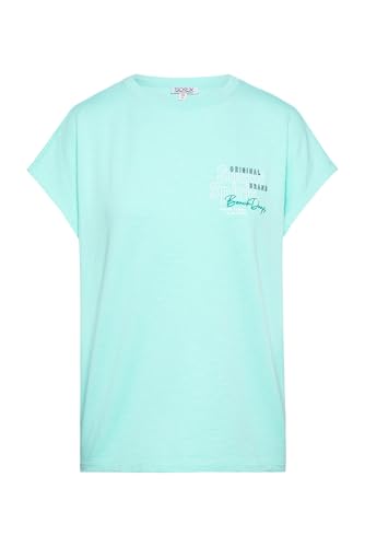 SOCCX Damen Ärmelloses Sweatshirt mit Rücken-Artwork Aqua Splash, XL/XXL von SOCCX