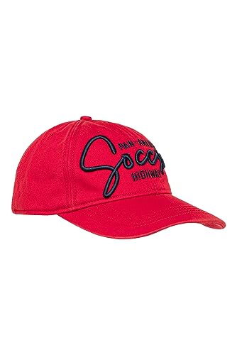 SOCCX Damen Base Cap mit 3D-Logo-Stickerei Red Orange None von SOCCX