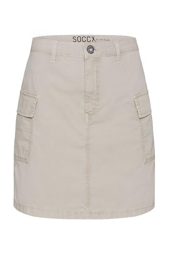 SOCCX Damen Basic Cargo Rock mit Klappentaschen Pale Sand L SOCCX Damen Basic Cargo Rock mit Klappentaschen Pale Sand L von SOCCX