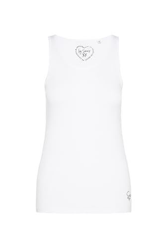 SOCCX Damen Basic Top mit Mini Logo Print Opticwhite M SOCCX Damen Basic Top mit Mini Logo Print Opticwhite M von SOCCX