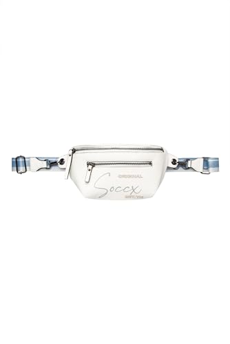 SOCCX Damen Bauchtasche mit Logo Print und Wechselgurt Ivory None von SOCCX