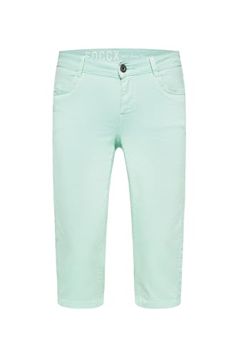 SOCCX Damen Capri Jeans CH:AR Minty Leaf Washed 33 von SOCCX