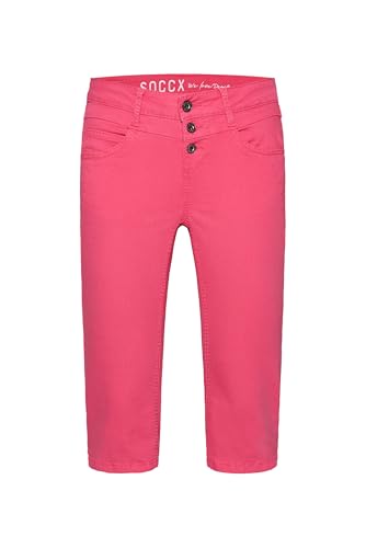 SOCCX Damen Capri Jeans LY:Dia Regular Fit Coral Pink, 28 SOCCX Damen Capri Jeans LY:Dia Regular Fit Coral Pink, 28 von SOCCX