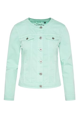 SOCCX Damen Coloured Jeansjacke JE:SSY Minty Leaf Washed XL SOCCX Damen Coloured Jeansjacke JE:SSY Minty Leaf Washed XL von SOCCX