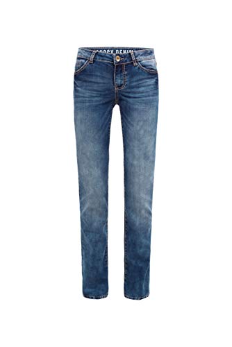 SOCCX Damen Dark Stone Used Denim RO:My mit geradem Bein Dark Stone Used 26 32 von SOCCX