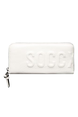 SOCCX Damen Große Geldbörse mit Logo-Prägung White None von SOCCX