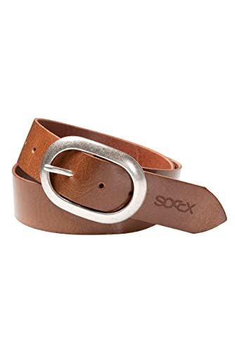 SOCCX Damen Gürtel aus Leder mit Glanz-Finish Cognac 105 von SOCCX