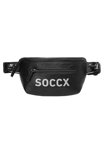 SOCCX Damen Gürteltasche mit Logo-Details Black None von SOCCX