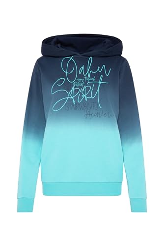 SOCCX Damen Hoodie Dip Dye mit Logo Print Blue Navy, XXL von SOCCX