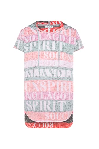 SOCCX Damen Hoodie-Shirt mit All Over Print Multi Color, S SOCCX Damen Hoodie-Shirt mit All Over Print Multi Color, S von SOCCX