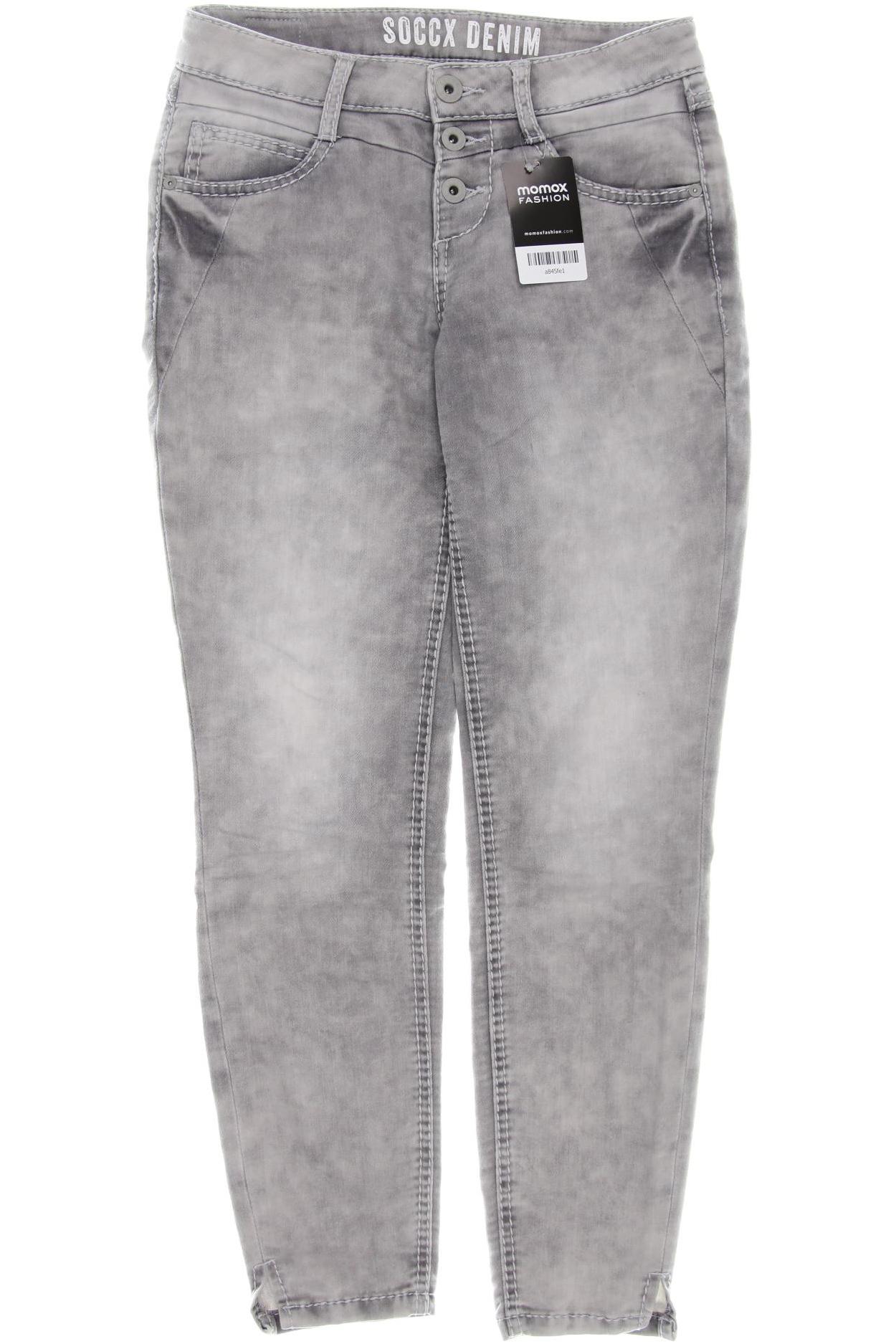 SOCCX Damen Jeans, grau von SOCCX