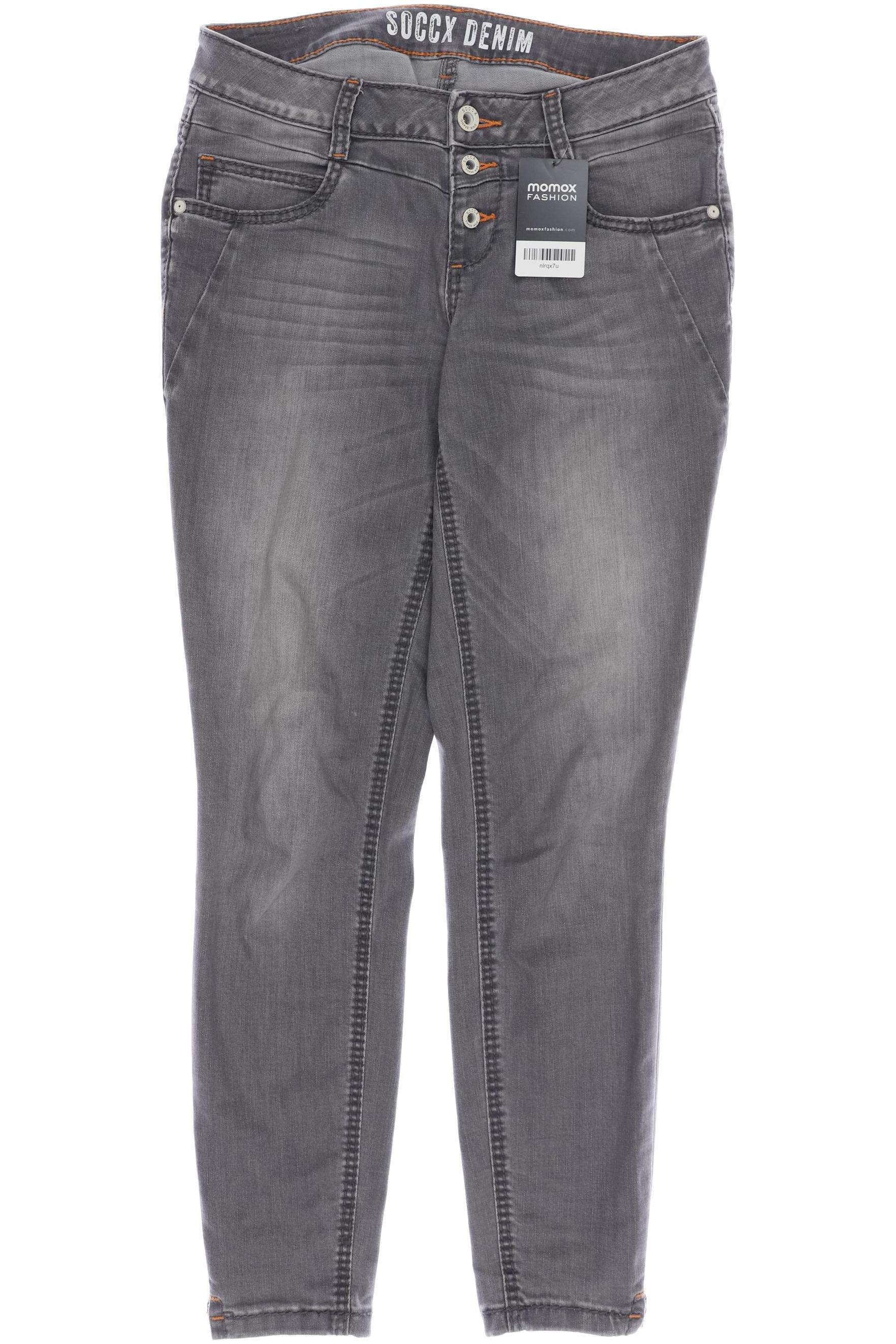 SOCCX Damen Jeans, grau von SOCCX