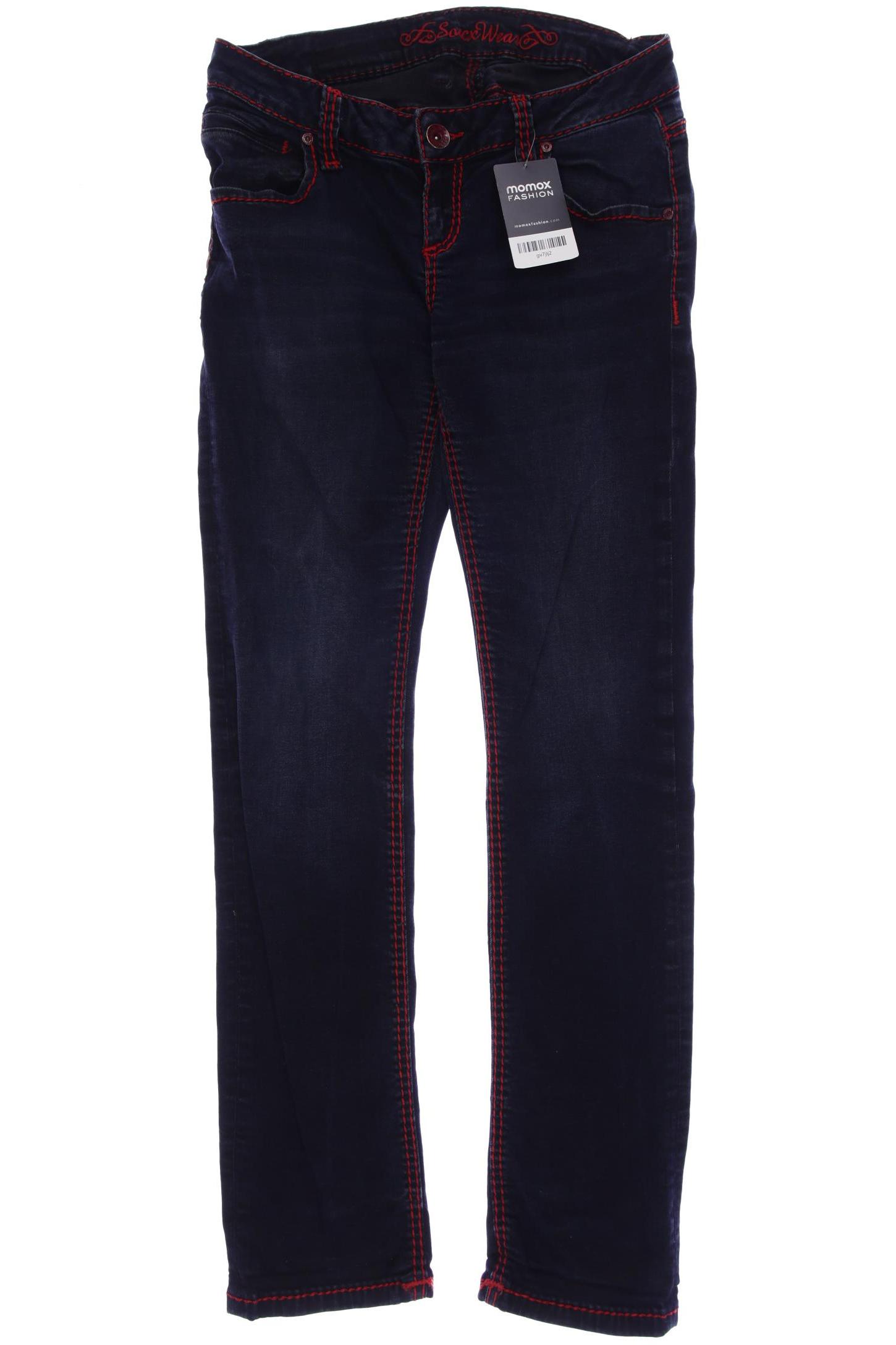 SOCCX Damen Jeans, marineblau von SOCCX