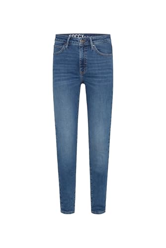 SOCCX Damen Jeans AL:Ice Slim Fit Mid Blue 29 32 von SOCCX