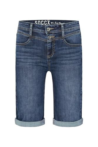 SOCCX Damen Jeans Bermuda HA:NNI Regular Fit Deep Ocean Blue 33 SOCCX Damen Jeans Bermuda HA:NNI Regular Fit Deep Ocean Blue 33 von SOCCX